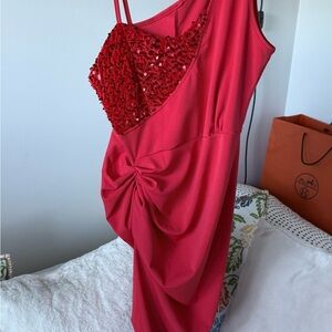 Red Sequin Dress